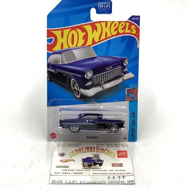 2022 hot wheels super treasure hunt #20 55 Chevy W Protector Online Sale