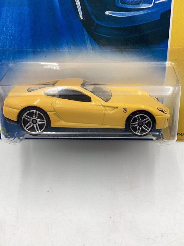 2007 Hot wheels #14 Ferrari 599 GTB Yellow SS4 Hot on Sale