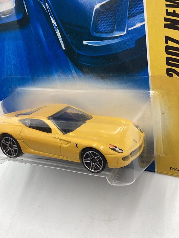 2007 Hot wheels #14 Ferrari 599 GTB Yellow SS4 Hot on Sale