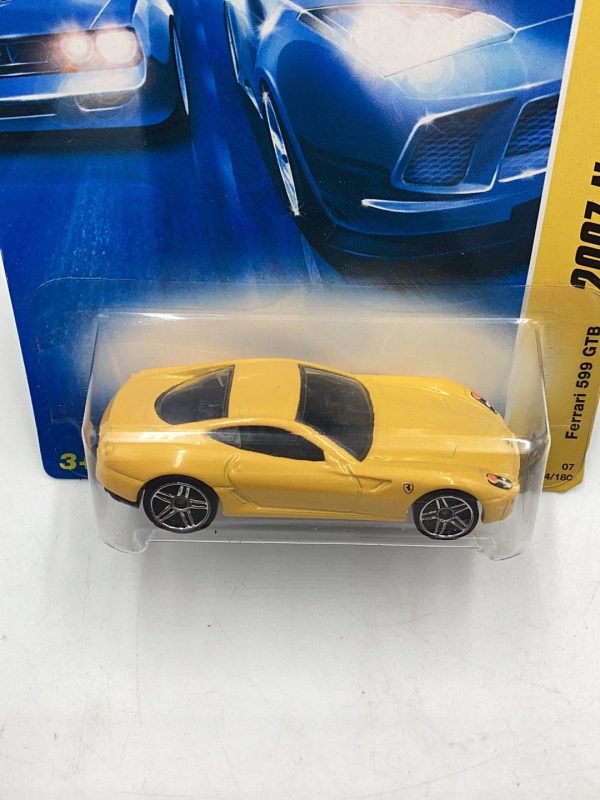 2007 Hot wheels #14 Ferrari 599 GTB Yellow SS4 Hot on Sale