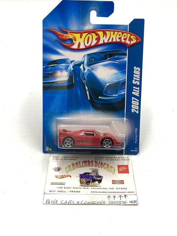 2007 Hot Wheels #148 Ferrari F50 with protector Hot on Sale