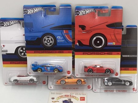 Hot wheels walmart exclusive Porsche set 1 thru 5 new metal metal Sale