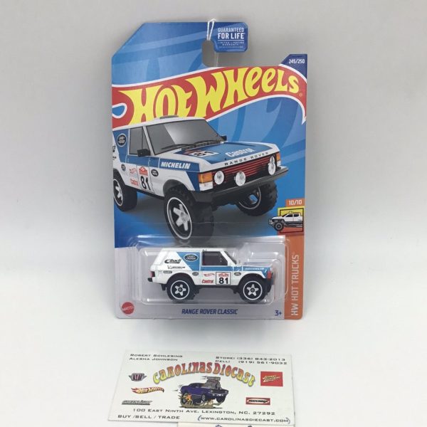 2022 hot wheels #245 Range Rover Classic white GameStop exclusive VHTF GG6 Hot on Sale