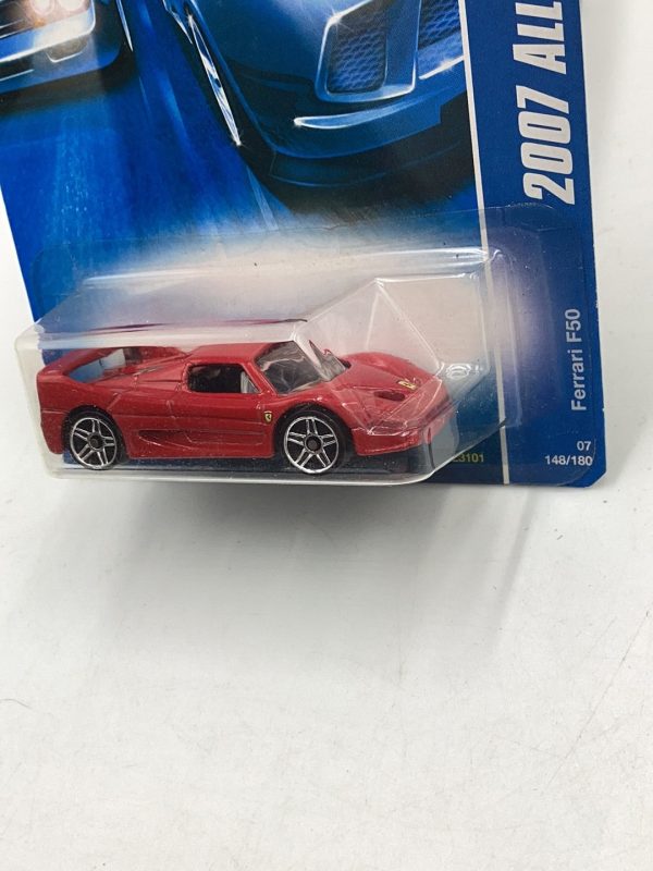 2007 Hot Wheels #148 Ferrari F50 with protector Hot on Sale