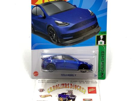 2024 Hot Wheels #15 Tesla Model Y blue 49C Online now