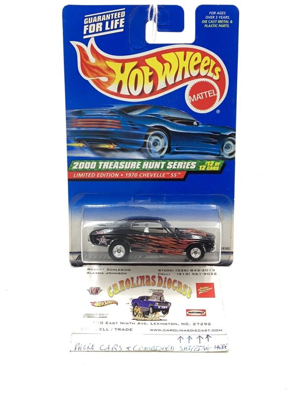 2000 Hot Wheels Treasure Hunt #60 1970 Chevelle SS real riders EE3 Supply