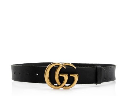 Gucci Distressed Leather GG Marmont Belt - Size 32   80 (21583) Sale