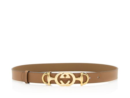 Gucci Leather GG Horsebit Belt - Size 34   85 (SHF-19458) Online now