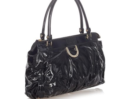 Gucci Abbey D-Ring Patent Leather Handbag (23002) Online Sale