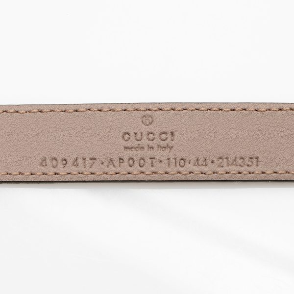 Gucci Leather GG Marmont Slim Belt - Size 44   110 (22299) For Cheap