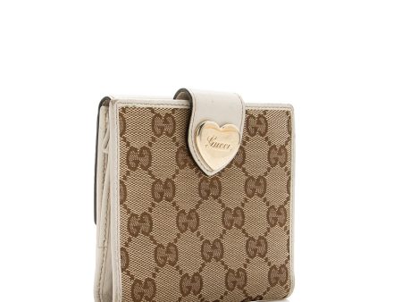 Gucci GG Canvas Heart French Compact Wallet (17615) Online