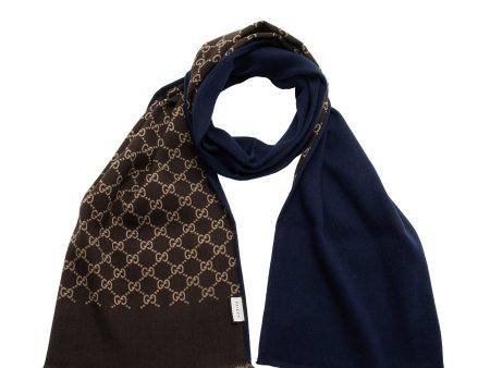 Gucci Wool Silk GG Scarf (22311) Fashion