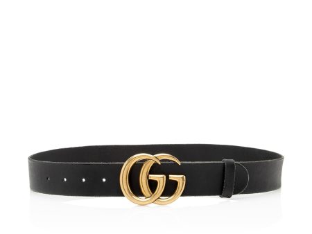 Gucci Distressed Leather GG Marmont Belt - Size 34   85 (22298) Online Sale