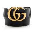 Gucci Distressed Leather GG Marmont Belt - Size 32   80 (21583) Sale