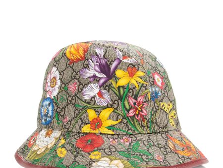 Gucci GG Supreme Flora Bucket Hat - Size M (SHF-20246) For Discount