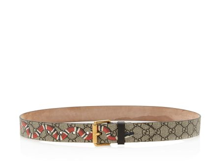 Gucci GG Supreme Kingsnake Belt - Size 36   90 (21664) Supply