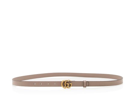 Gucci Leather GG Marmont Slim Belt - Size 44   110 (22299) For Cheap