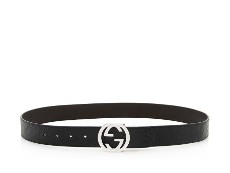 Gucci Guccissima Leather Interlocking G Belt - Size 38   95 (SHF-19971) Cheap