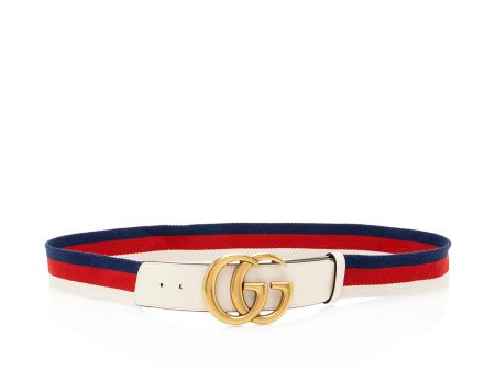 Gucci Web Calfskin Double G Belt - Size 38   95 (SHF-18979) on Sale