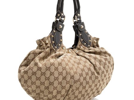 Gucci GG Canvas Studded Pelham Small Shoulder Bag (SHF-19024) Online now