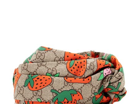 Gucci Silk GG Supreme Strawberry Headband (SHF-18965) Discount