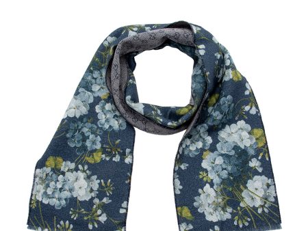 Gucci Wool GG Floral Scarf (SHF-18453) Online Hot Sale