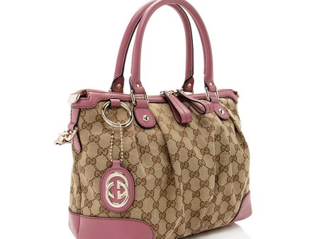 Gucci GG Canvas Sukey Top Handle Medium Satchel (SHF-20045) Hot on Sale