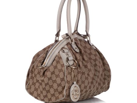 Gucci GG Canvas Sukey Satchel (29098) Online Sale