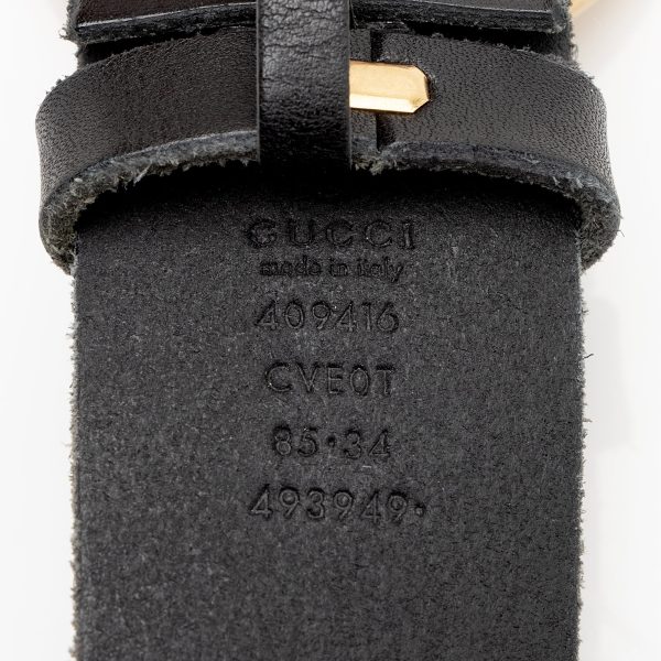 Gucci Distressed Leather GG Marmont Belt - Size 34   85 (22298) Online Sale