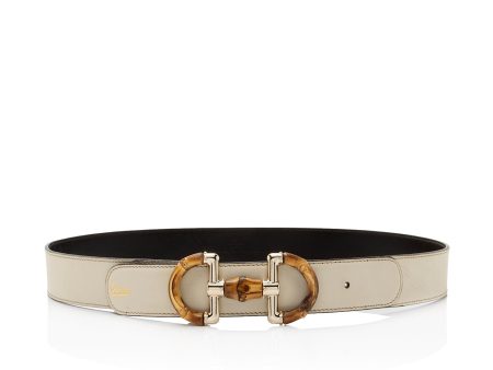 Gucci Leather Bamboo Horsebit Belt - Size 32   80 (SHF-c2WoNK) Cheap