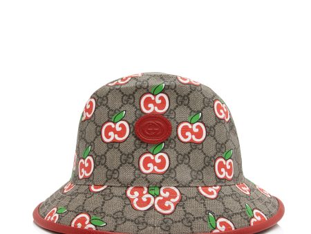 Gucci GG Supreme Apple Bucket Hat - Size L (23706) Online Sale