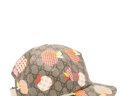 Gucci GG Supreme Les Pommes Baseball Hat - Size L (CNaUNa) For Discount