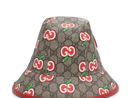 Gucci GG Supreme Les Pommes Bucket Hat - Size M (g323cG) Fashion