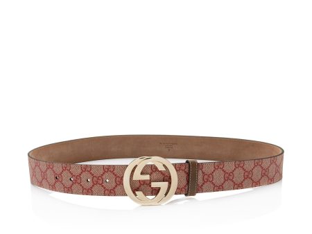 Gucci GG Supreme Interlocking G Belt - Size 36   90 (SHF-FX718H) Fashion