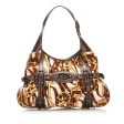 Gucci 85th Anniversary Velvet Horsebit Print Hobo Bag (35092) Discount