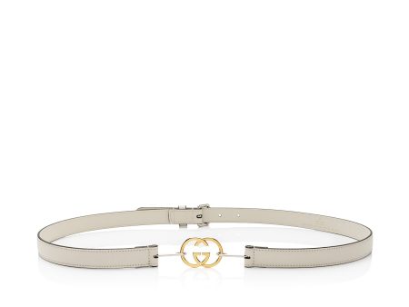 Gucci Calfskin Interlocking G Slim Belt - Size 38   95 (SHF-IbtT6F) Hot on Sale