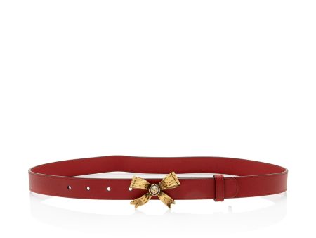 Gucci Leather Faux Pearl Interlocking G Bow Belt - Size 32   80 (SHF-9lJVcf) Online Sale