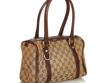 Gucci Abbey GG Canvas Boston Bag (25641) For Sale