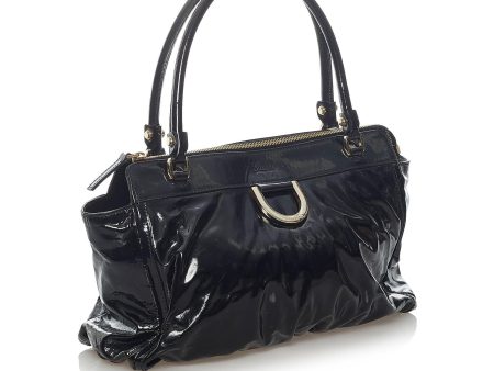 Gucci Abbey D-Ring Patent Leather Handbag (37233) Cheap