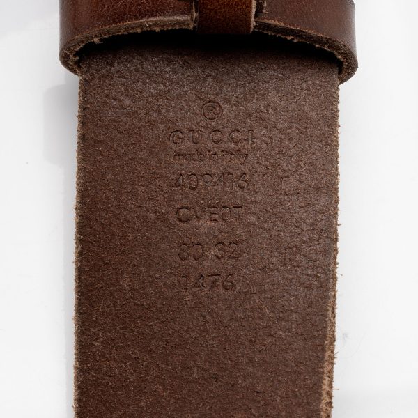 Gucci Distressed Leather GG Marmont Belt - Size 32   80 (SHF-RS9Llf) Online Hot Sale