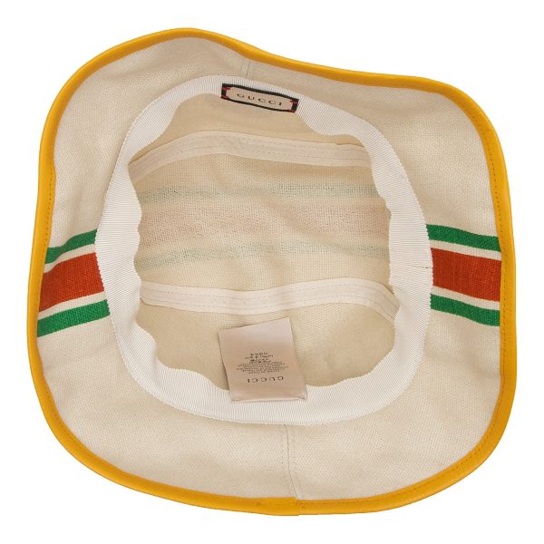 Gucci Canvas Web Stripe Fedora Bucket Hat - Size M (A6MK94) on Sale