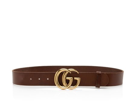 Gucci Distressed Leather GG Marmont Belt - Size 32   80 (SHF-RS9Llf) Online Hot Sale