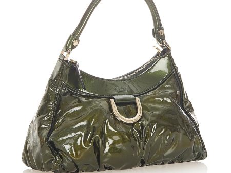 Gucci Abbey D-Ring Patent Leather Shoulder Bag (19497) Discount