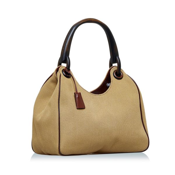 Gucci Wood Handle Canvas Handbag (zB1eEr) Online