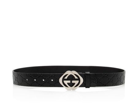 Gucci Guccissima Leather Square Interlocking G Belt - Size 34   85 (SHF-aYnWxe) Sale