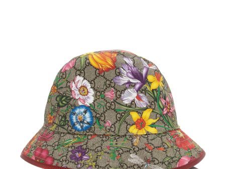 Gucci GG Supreme Flora Bucket Hat - Size L (23141) For Sale