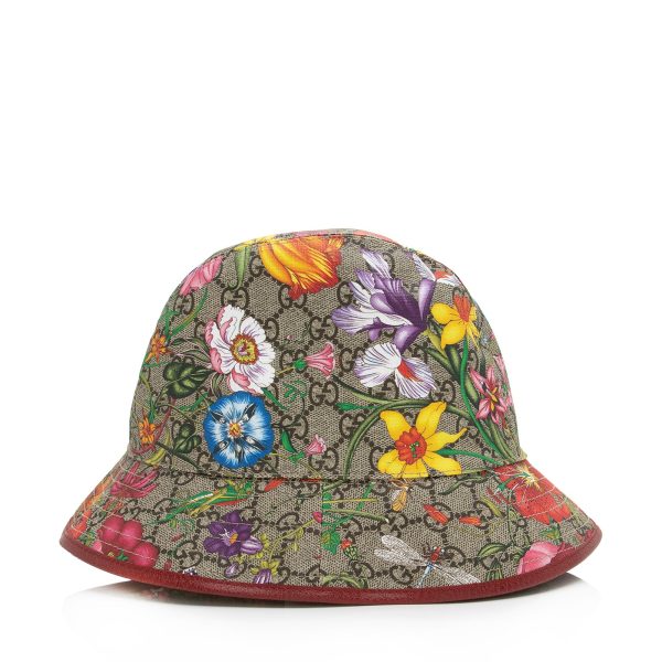 Gucci GG Supreme Flora Bucket Hat - Size L (23141) For Sale