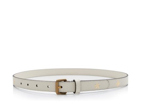 Gucci Pebbled Leather Bee Star Belt - Size 32   80 (Snm7Tt) Fashion