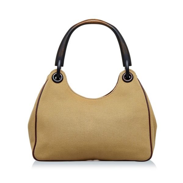 Gucci Wood Handle Canvas Handbag (zB1eEr) Online