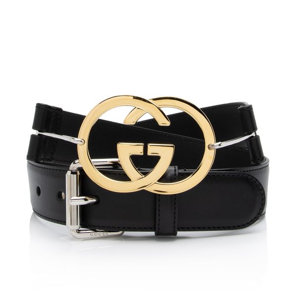 Gucci Calfskin Interlocking G Belt - Size 34   85 (bk2WGV) Supply